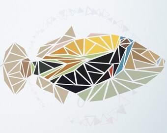 Reef Triggerfish SVG: Tropical Humu Humunukunukuapua&#39;a Mosaic (Digital Download)