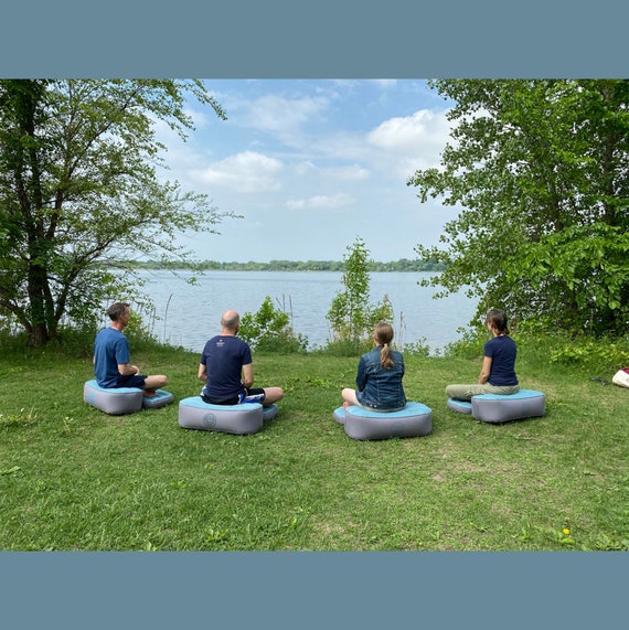 Modern Comfort Inflatable Meditation Cushion Set and Yoga Bolsters