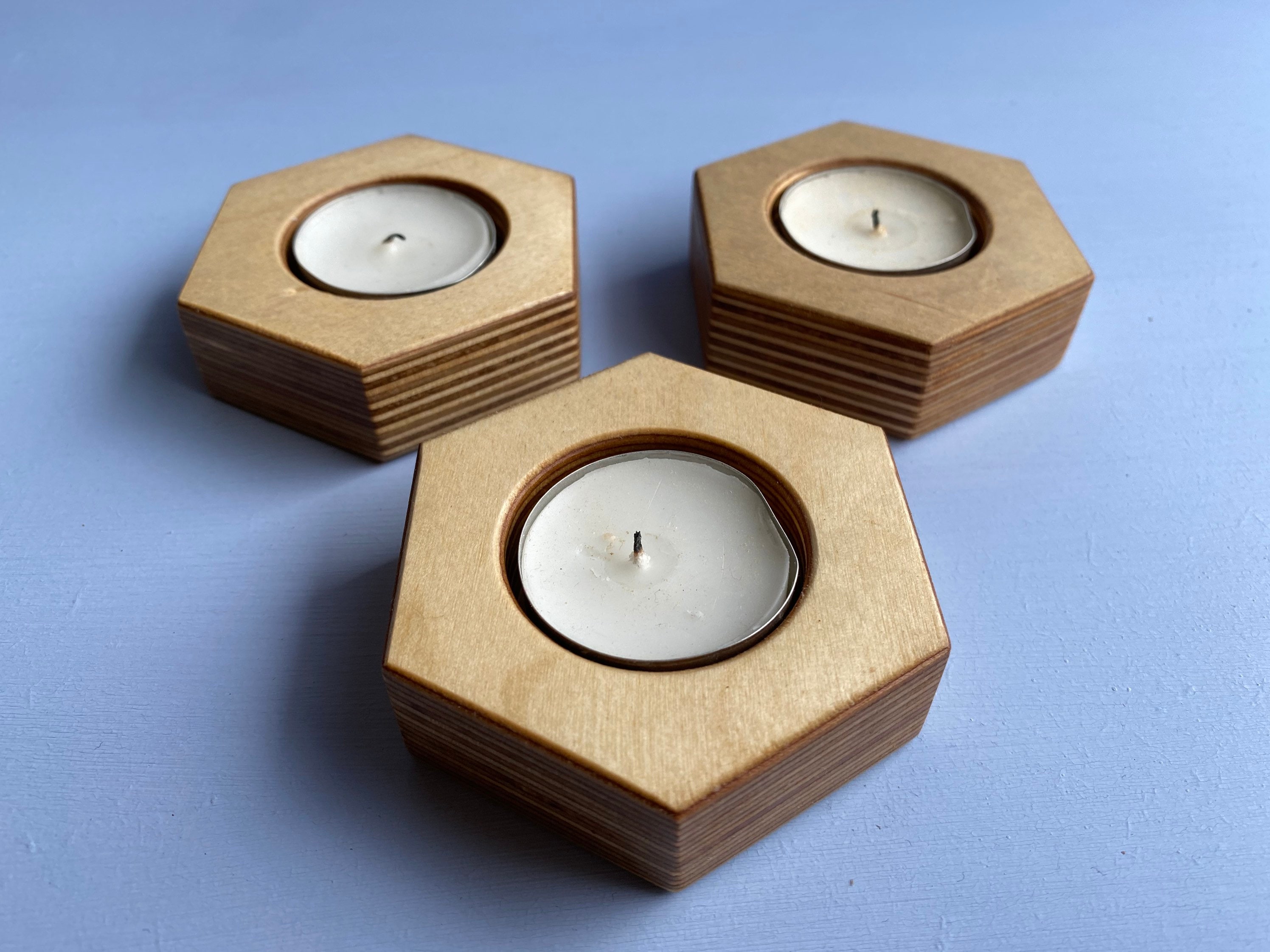 Hexagon tea sale light holder