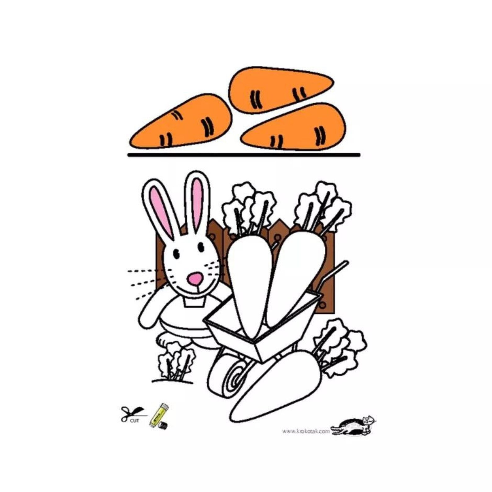 Pdf Printable Colour and Cut Activities Preschool Kindergarten Kids ...
