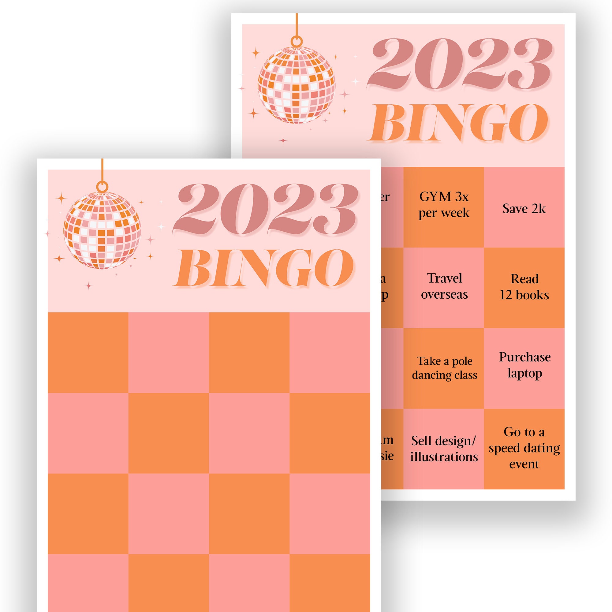 2023 Goal Bingo Card Goal Vision Board Printable Vision Etsy Australia