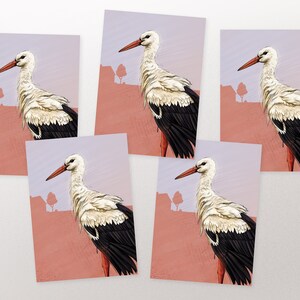 Postkarten-Set Storch, Postkarten, Grußkarten A6