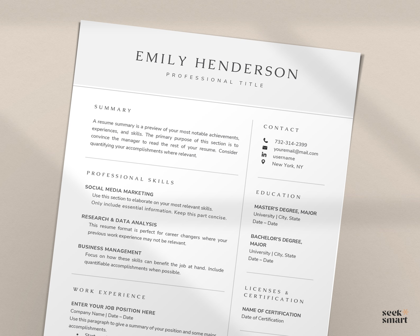 Combination Resume Template Word Google Docs Apple Pages Mac Skills Il 1588xN.3766052905 El8y 