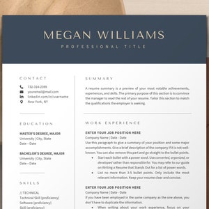 Resume Template Apple Pages & Word 1 Page, 2 Page, and 3 Page | Modern Professional Resume CV Template for Executive, CEO, Sales, HR Manager