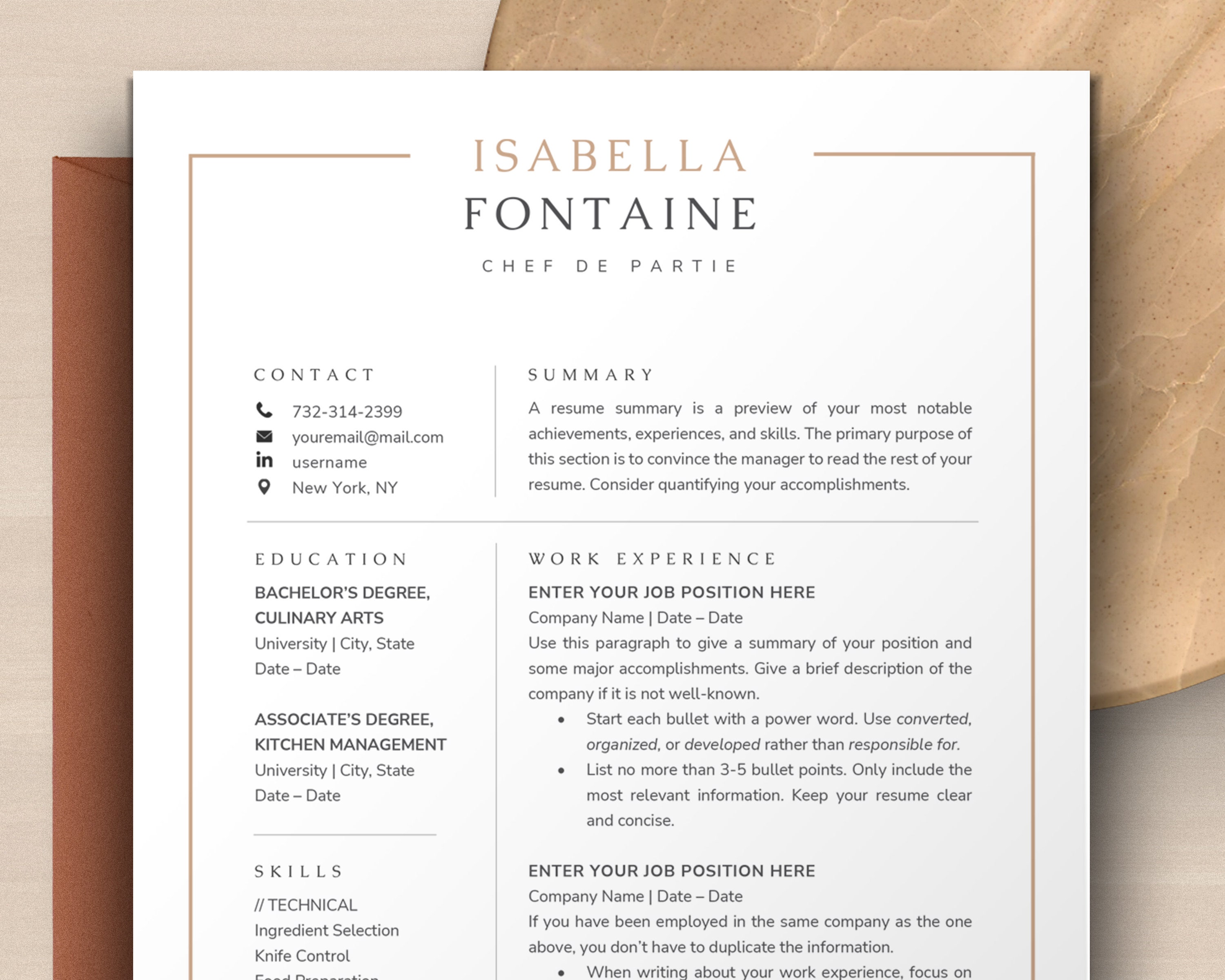 Chef Resume Template Word Apple - Il Fullxfull.3799429249 Bdr2 