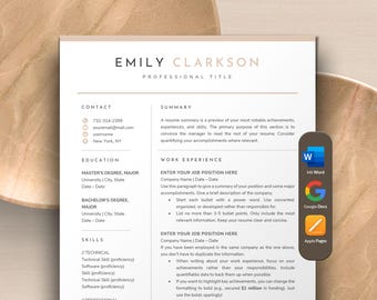 CV Template Word, Resume Template Google Docs, Apple Pages Resume | Modern Pink Resume Template, Feminine Resume, Makeup Artist Resume