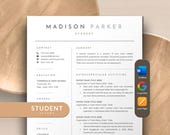 Student Resume Template College Internship Resume Student CV Template Word | Resume Google Docs Grad School Entry Level Resume for Freshers