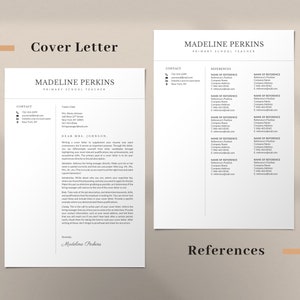 Teacher Resume Template Word, Google Docs, Apple Pages | Academic Resume, Education Resume for Professors, Educators | Resumes for Teachers image 5