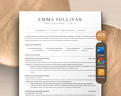 ATS Friendly Resume Template | Professional ATS Resume Template Word, Google Docs, Apple Pages, Simple Resume CV Template Lebenslauf Vorlage