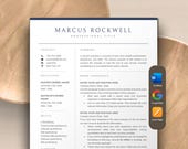 Professional Resume Template Word, Google Docs, Apple Pages Mac, Modern Resume for Men, Executives, CEO, Sales, Social Worker MSW Resume CV