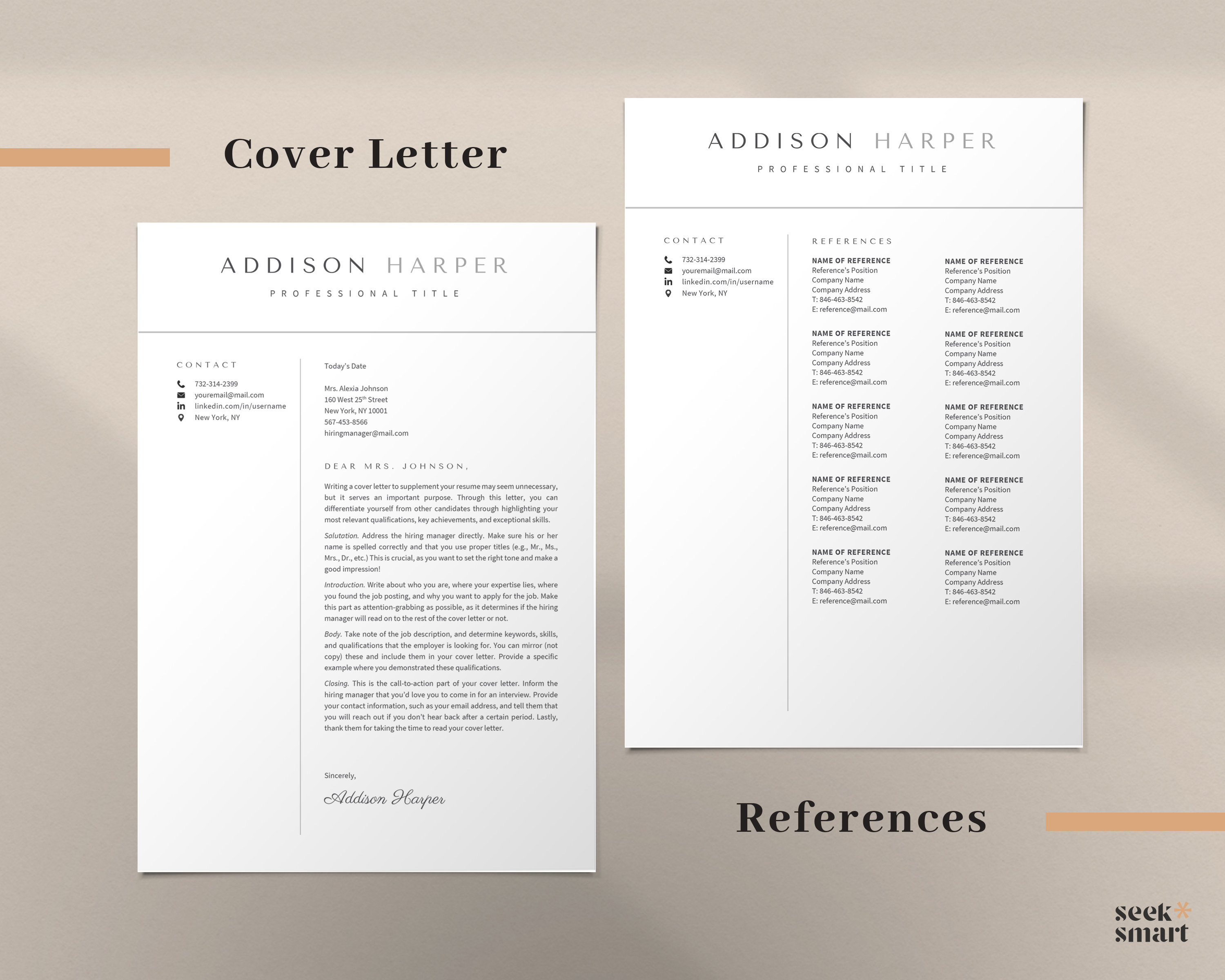 Executive Resume Template Minimalist CV Template Minimal | Apple Pages ...