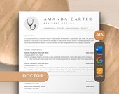 Doctor Resume Template Word, Google Docs, Apple Pages | Medical Resume Nurse Resume Template ATS Friendly ATS Resume 1 Page Resume