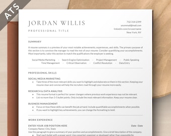 Combination Resume Template Google Docs, Word, Apple Pages Mac | Skills Based Resume, Skills Resume, Combination CV Template Functional