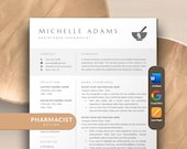 Pharmacist Resume Template, Medical Resume Template Word, Google Docs, Apple Pages, Pharmacy Resume, Pharmacist CV Template Pharmacy Student