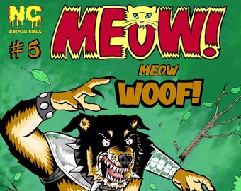 MEOW! #5 Comic Book, Lady MEOW vs WOOF!