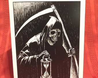 Grim Reaper Happy Birthday Greeting Card