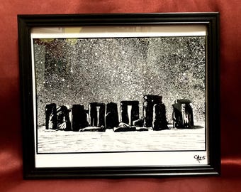 Stonehenge 8x10 Original Art Print
