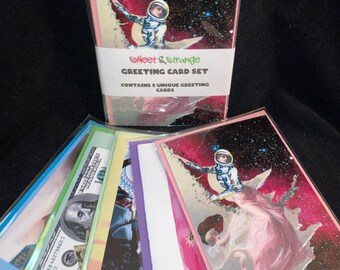 Sweet & Strange Greeting Card Set 1