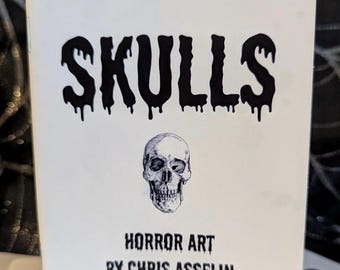Skulls spooky art zine