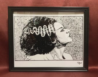 The Bride of Frankenstein 8x10 Original Art Print