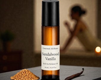 Sandalwood Vanilla Perfume Oil Roll-On | Alcohol-Free Fragrance | Unisex Perfume | Small Batch | Handmade in Texas