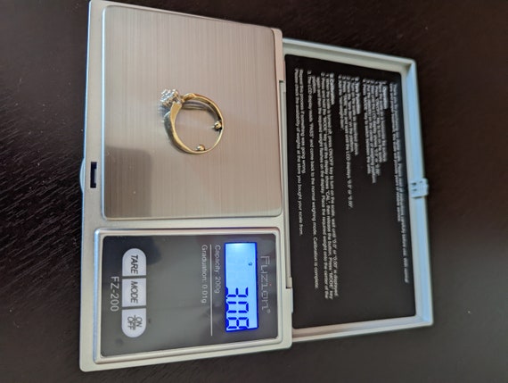 14 Stones Genuine Diamond ring Solid 10k Gold Vin… - image 9