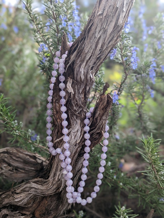 Lavender amethyst beaded necklace