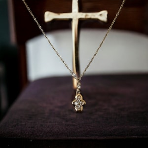 Diamond Cross Necklace / Sterling Silver Cross Necklace / Diamond Cz Cross Necklace / Cz Cross Pendant / Dainty Cross Necklace