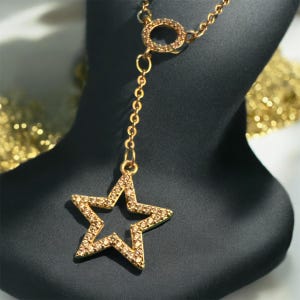 Star Necklace / Yellow Gold Plated Star Necklace