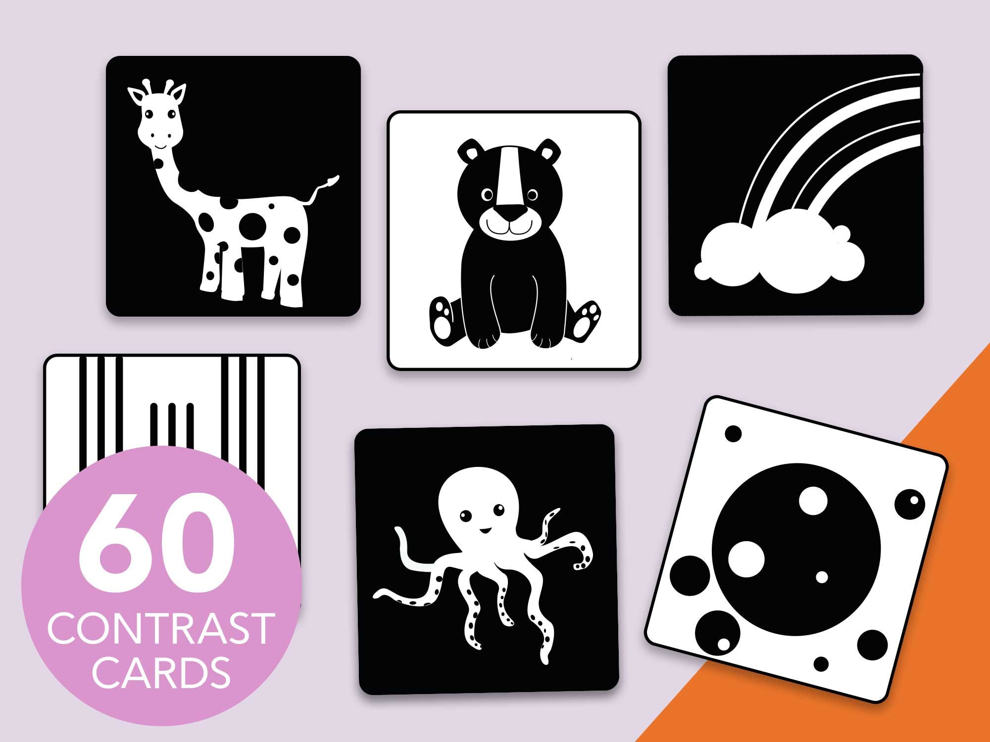 HIGH CONTRAST CARDS Sensory Cards Black and White Cards Etsy