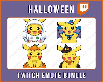Emote - Pikachu Halloween Emote Bundle (Twitch/Discord)