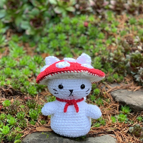 Mushroom Cat Crochet Pattern Etsy