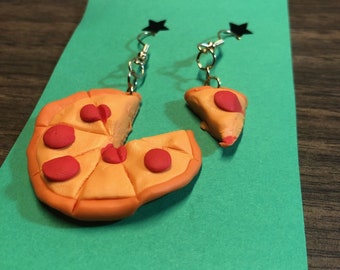 Extra Large Pepperoni Pizza Mismatched Earrings