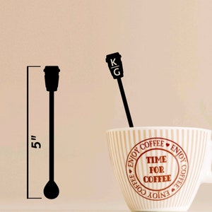 It's Always Coffee Time Funny Metal Coffee Stir Sticks, Swizzle Stirrer  Reusable Stainless Steel Engraved Stirs, Cocktail Drink Beverage Martini