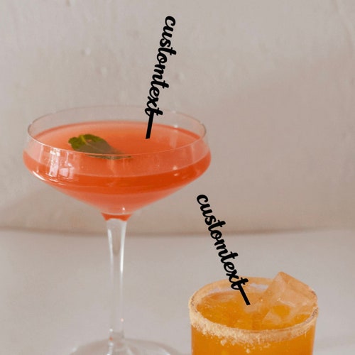 CUSTOM Drink Stirrers Personalized Drink Stirrers Laser Cut Etsy