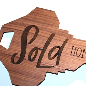 Custom Realtor Key Sign- Wood Key Sign- Sold Home Key Sign- Home Sweet Home SIgn