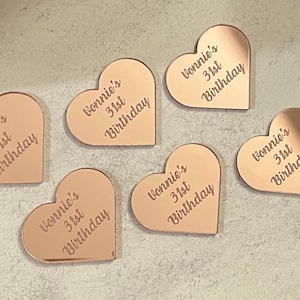 Personalized Name Cupcake Toppers- Personalized Disk Cake Toppers- Acrylic Cupcake Toppers- Mirror Gold Disk Cupcake Toppers