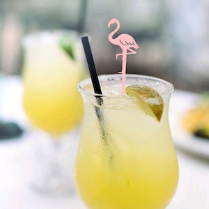 Summer drink stirrers- Flamingo Drink Stirrers- Swizzle Sticks- Acrylic Drink Stirrers- Drink Stirrers