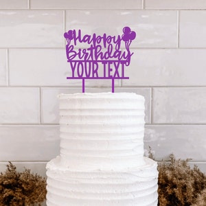 CUSTOM Acrylic Cake Topper- Laser Cut Cake Topper- Birthday Cake Topper- Kids Birthday Cake Topper- Birthday Decor