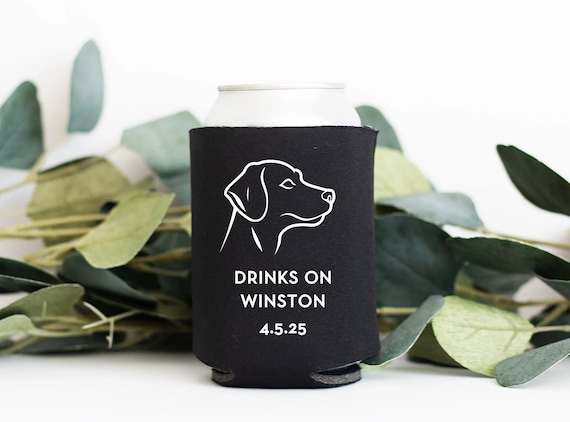 Wedding Can Coolers- Personalized Can Coolers- Guest Favors- Custom Koozies