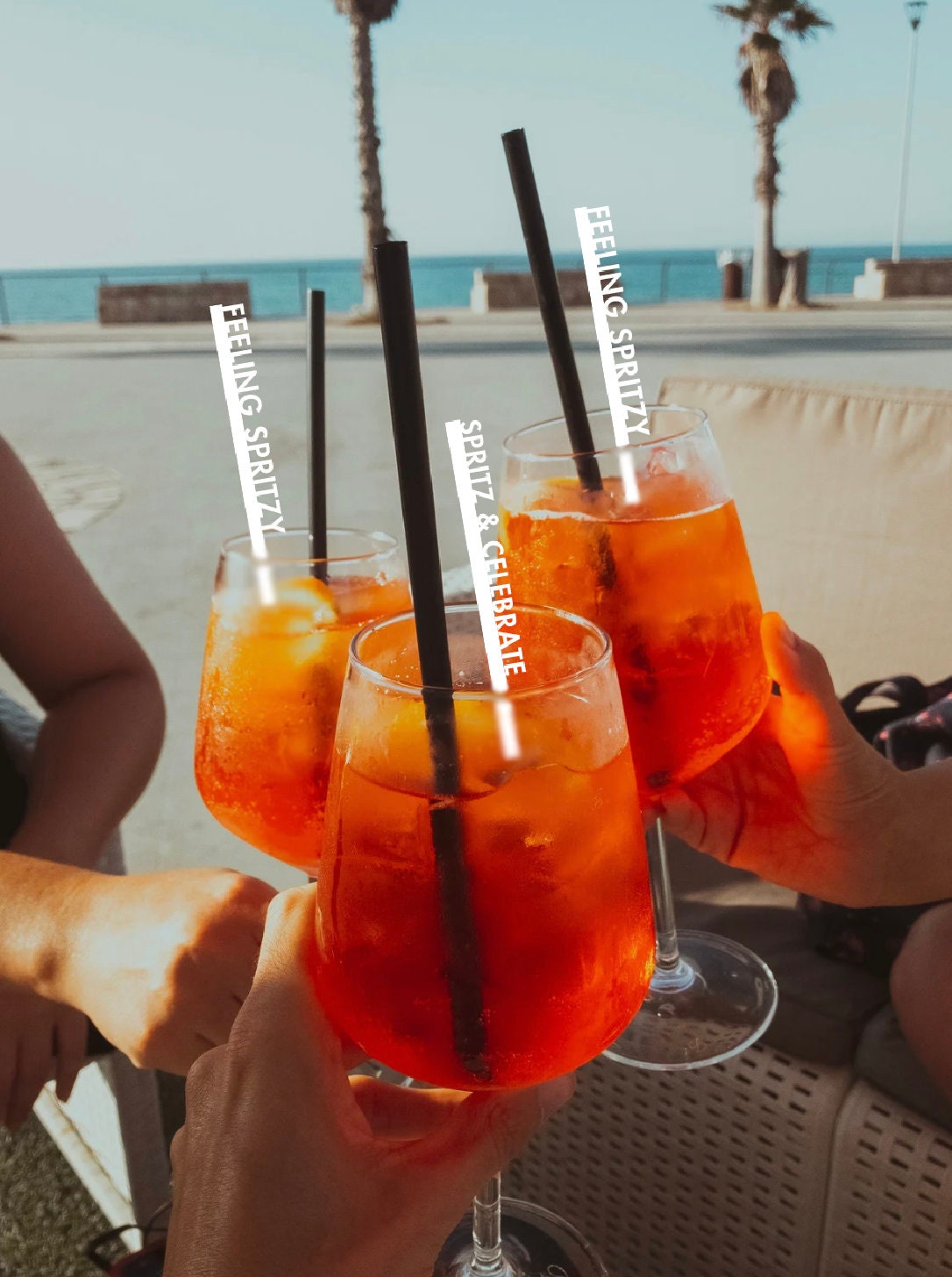 Aperol Spritz drink stirrers- Custom drink stirrers- Cocktail Stirrers- Laser Cut Party Decor- Laser Cut Wedding Decor