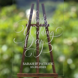Custom Engraved Wedding Welcome Sign- Acrylic Engraved Wedding Sign- Custom Signage