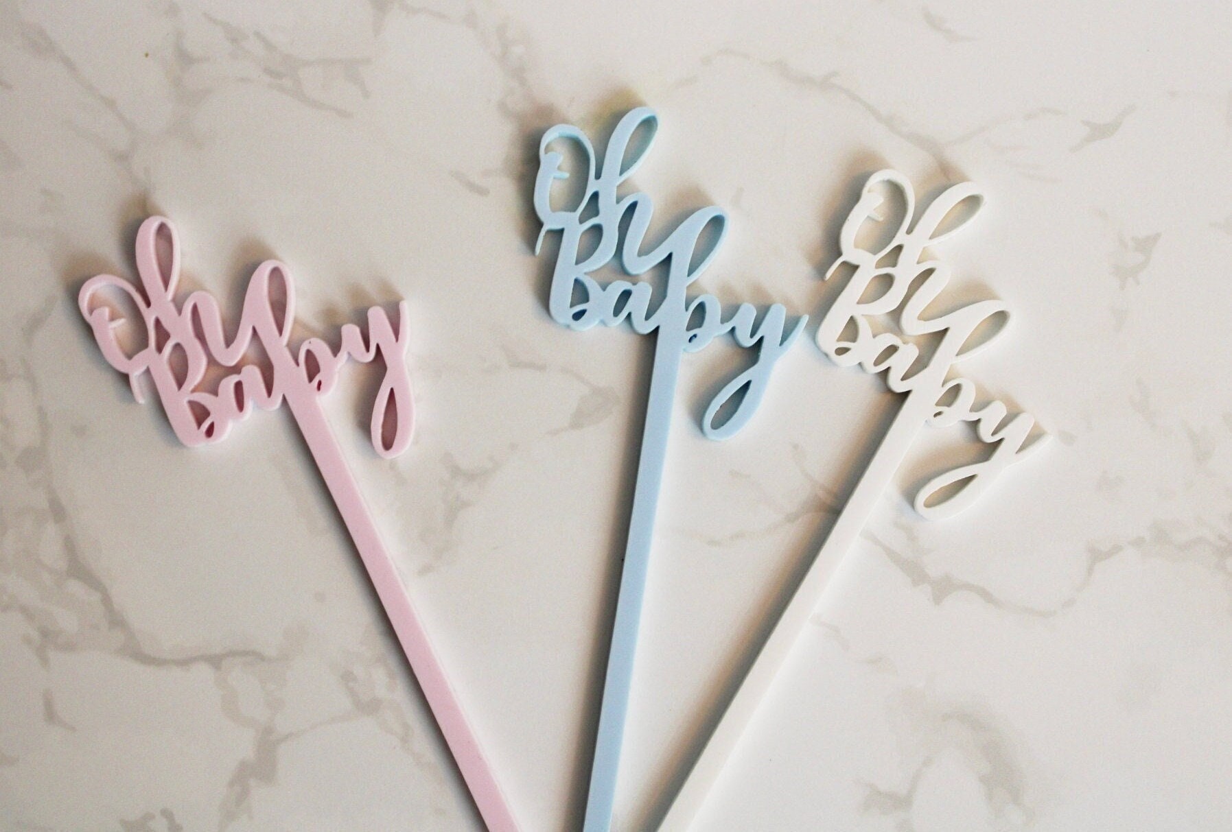 Oh Baby drink stirrers- Baby Shower Drink Stirrers- Swizzle Sticks- Acrylic Drink Stirrers- Drink Stirrers