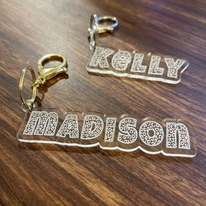Custom Name Keychain- Backpack Name Keychain- Mama Acrylic Keychain- Mothers Day Gifts- Custom Name Keychain- Birthday Gift- Unique Gifts