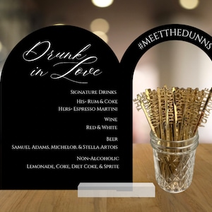 Bar Menu- Custom Bar Sign- Wedding Bar Sign- Event Bar Menu- Bar Sign- Custom Wedding Signage