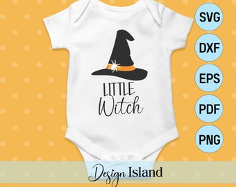 Brujita SVG - Mini SVG de bruja - SVG lindo y malvado - Lindo SVG de Halloween para niñas - Lindo SVG de brujita - Cuidado con el lindo SVG de brujita