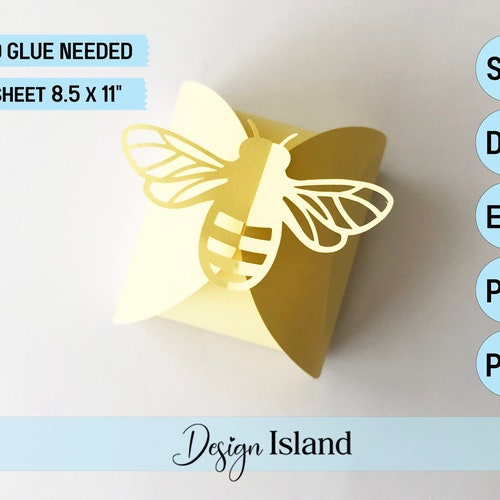 Honey Bee Box SVG Honey Bee Gift Box Template Twist Box Etsy