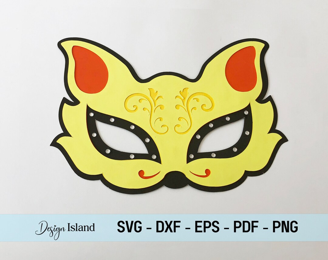 3D Layered Fox Face Mask for Party Fox Masks SVG Animals Props