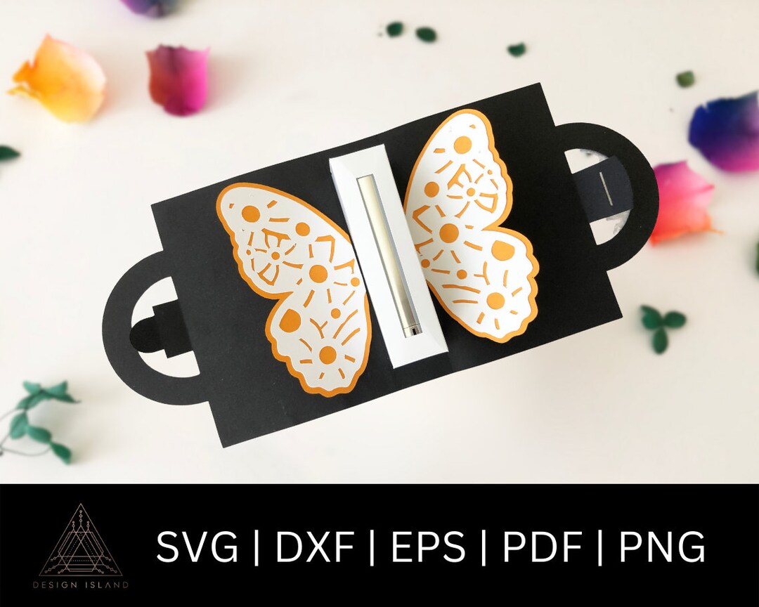 Purse Lip Balm Holder Template Pop up Butterfly Lip Balm Holder SVG