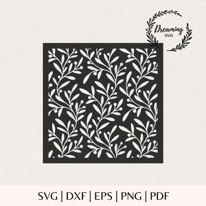 Wzór liścia bez szwu SVG dla Cricut - Nowoczesne tło z motywem liści leśnych - Plik do cięcia botanicznego